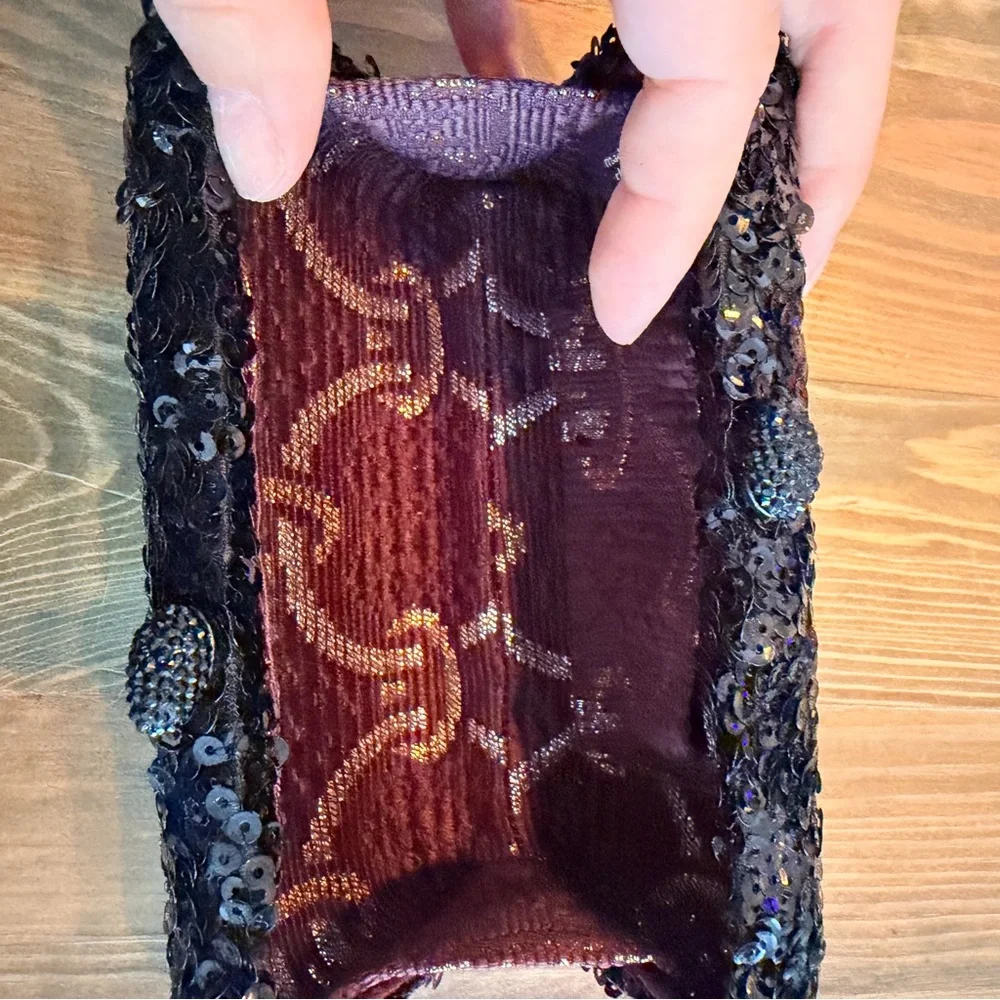 Kotur Black Sequin Clutch‎